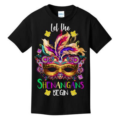 Mardi Gras Let The Shenanigans Begin Kids T-Shirt