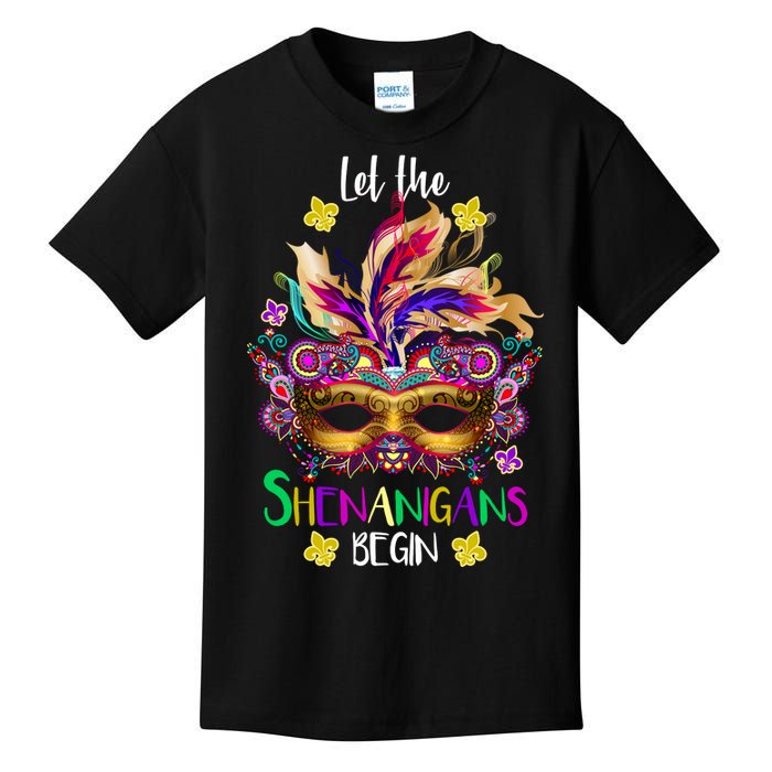 Mardi Gras Let The Shenanigans Begin Kids T-Shirt