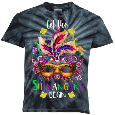 Mardi Gras Let The Shenanigans Begin Kids Tie-Dye T-Shirt