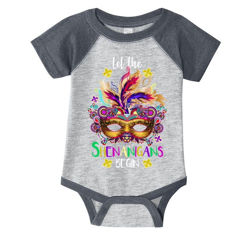 Mardi Gras Let The Shenanigans Begin Infant Baby Jersey Bodysuit