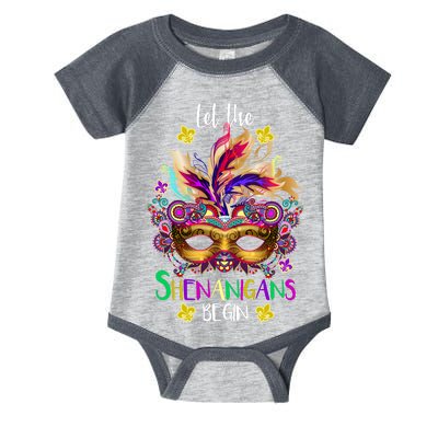 Mardi Gras Let The Shenanigans Begin Infant Baby Jersey Bodysuit