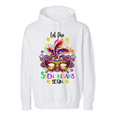 Mardi Gras Let The Shenanigans Begin Garment-Dyed Fleece Hoodie