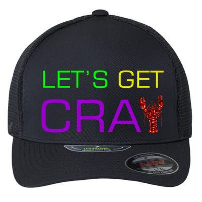 Mardi Gras Let's Get Cray Flexfit Unipanel Trucker Cap