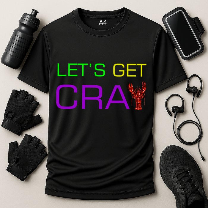Mardi Gras Let's Get Cray Cooling Performance Crew T-Shirt