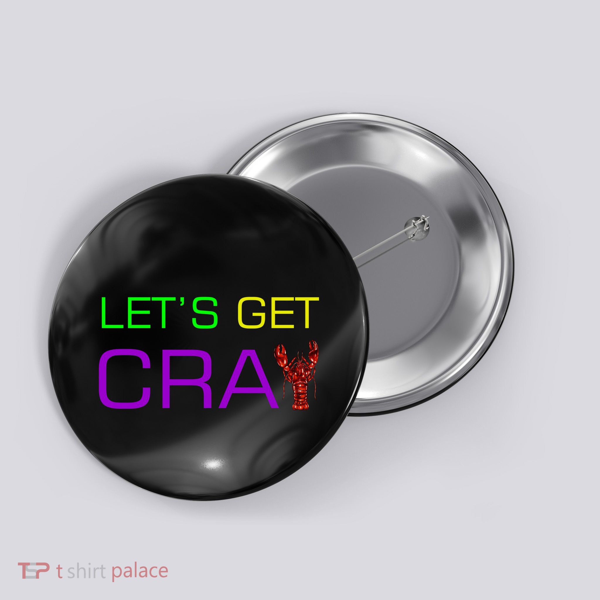 Mardi Gras Let's Get Cray Button