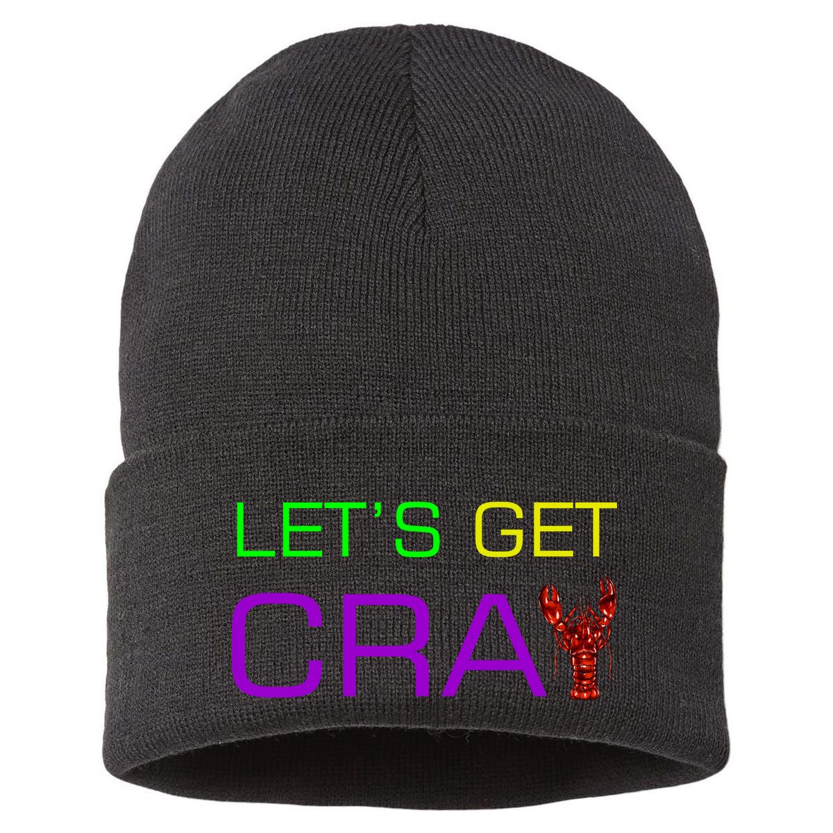 Mardi Gras Let's Get Cray Sustainable Knit Beanie