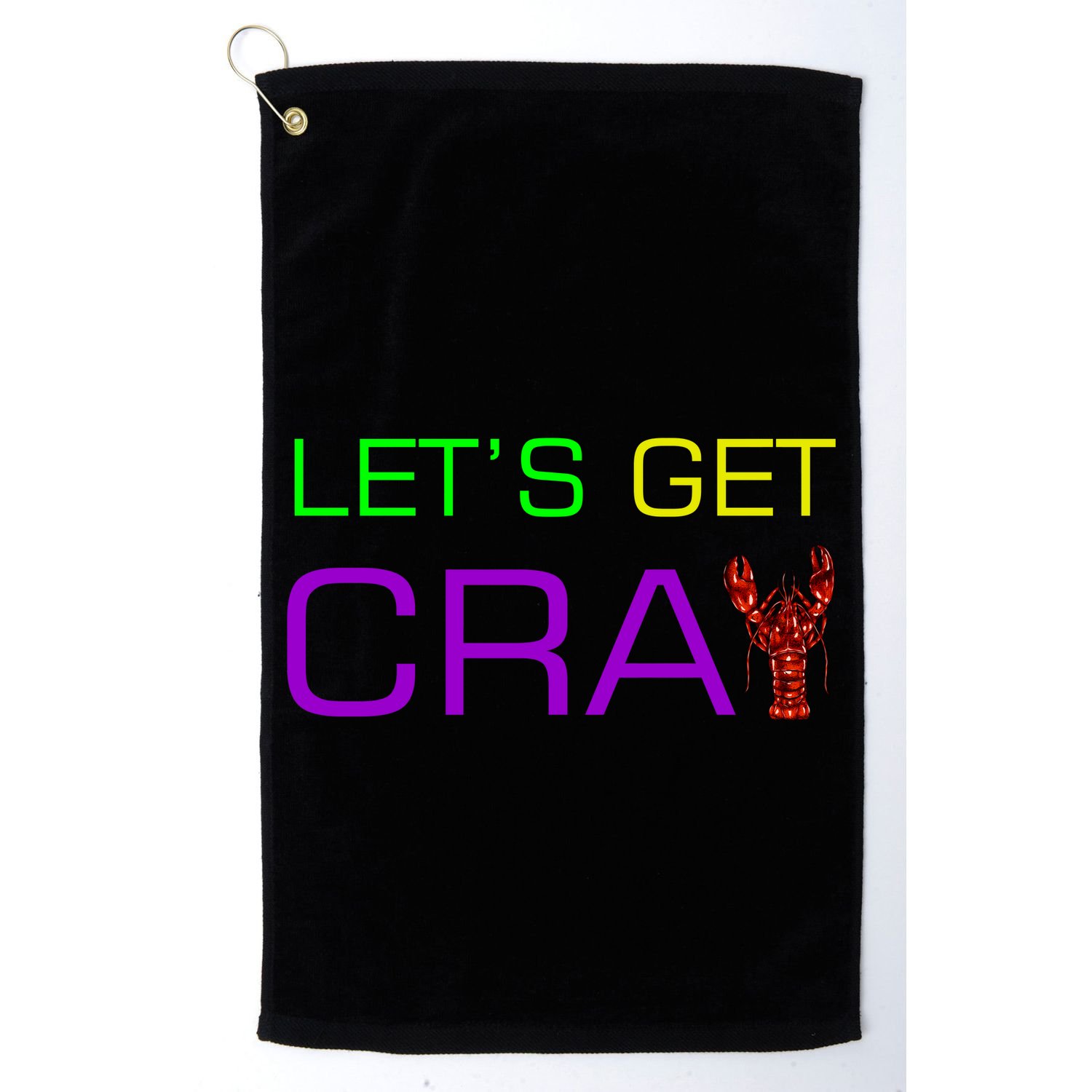Mardi Gras Let's Get Cray Golf Towel