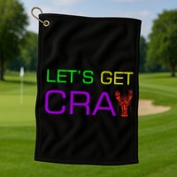 Mardi Gras Let's Get Cray Golf Towel