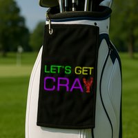 Mardi Gras Let's Get Cray Golf Towel