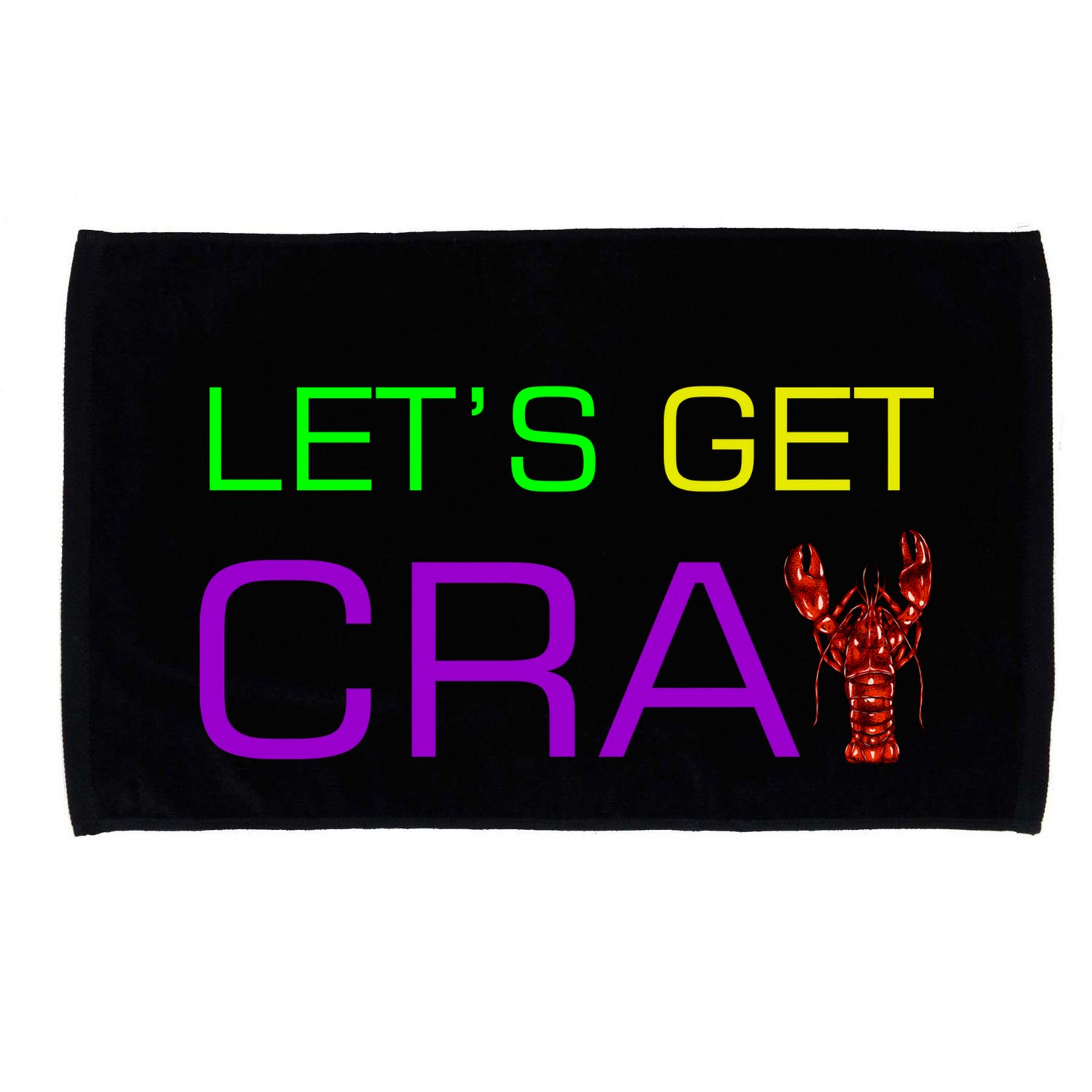 Mardi Gras Let's Get Cray Microfiber Hand Towel