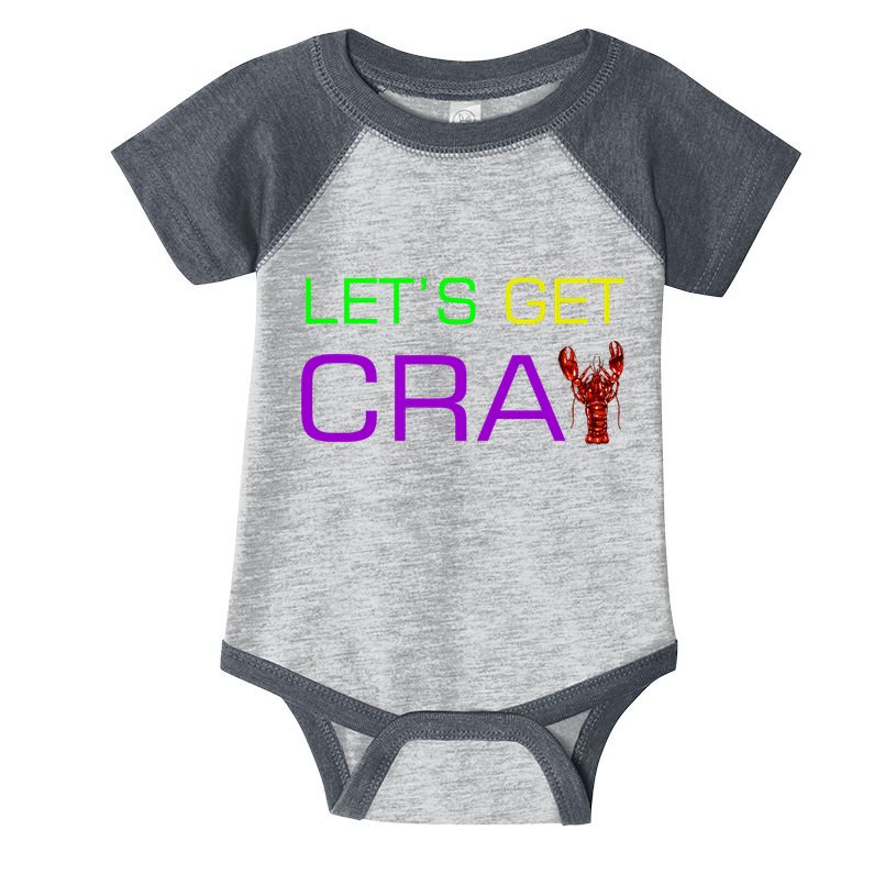 Mardi Gras Let's Get Cray Infant Baby Jersey Bodysuit
