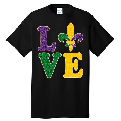 Mardi Gras Love Spade  Tall T-Shirt