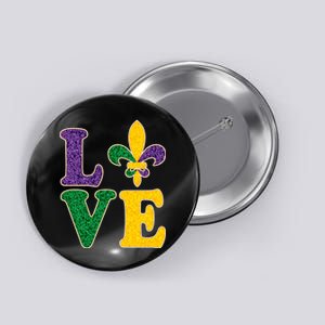 Mardi Gras Love Spade  Button