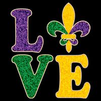 Mardi Gras Love Spade  Flatbill Hat