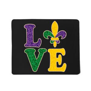 Mardi Gras Love Spade  Mousepad