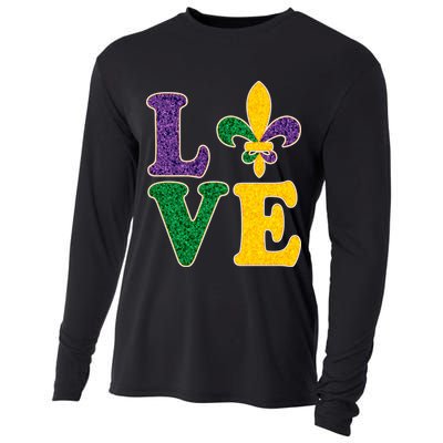 Mardi Gras Love Spade  Cooling Performance Long Sleeve Crew