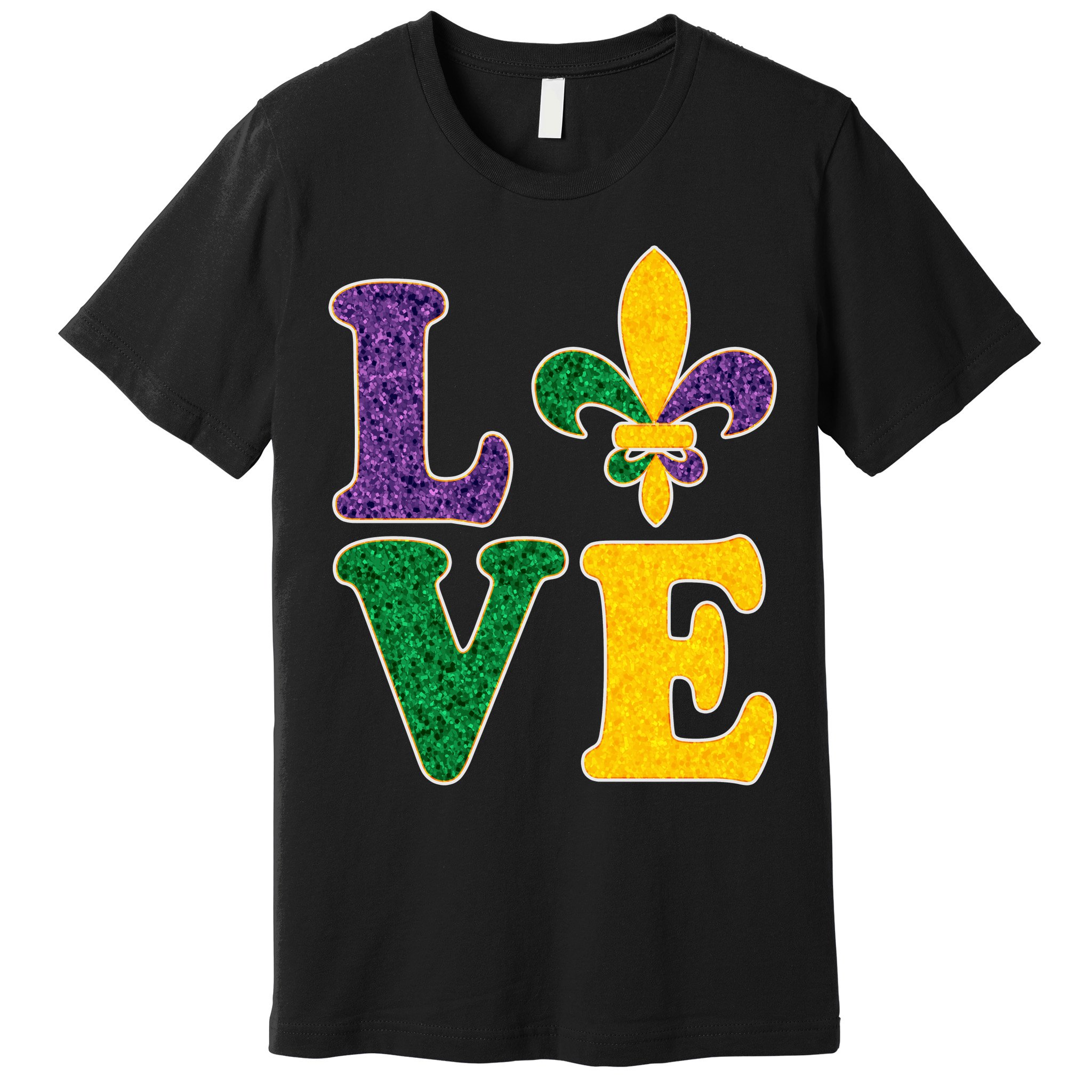 Mardi Gras Love Spade  Premium T-Shirt