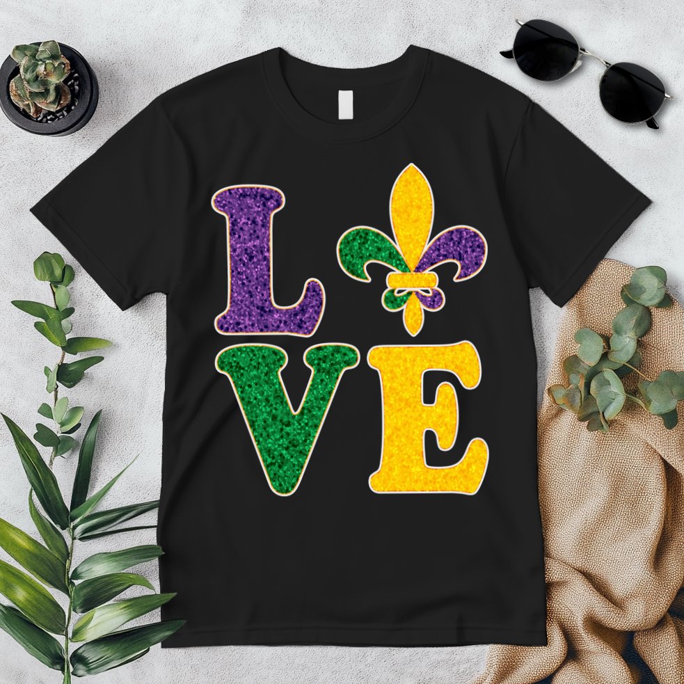 Mardi Gras Love Spade  Premium T-Shirt