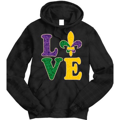 Mardi Gras Love Spade  Tie Dye Hoodie
