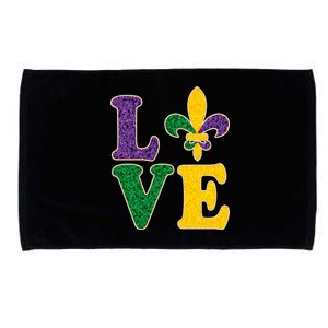 Mardi Gras Love Spade  Microfiber Hand Towel