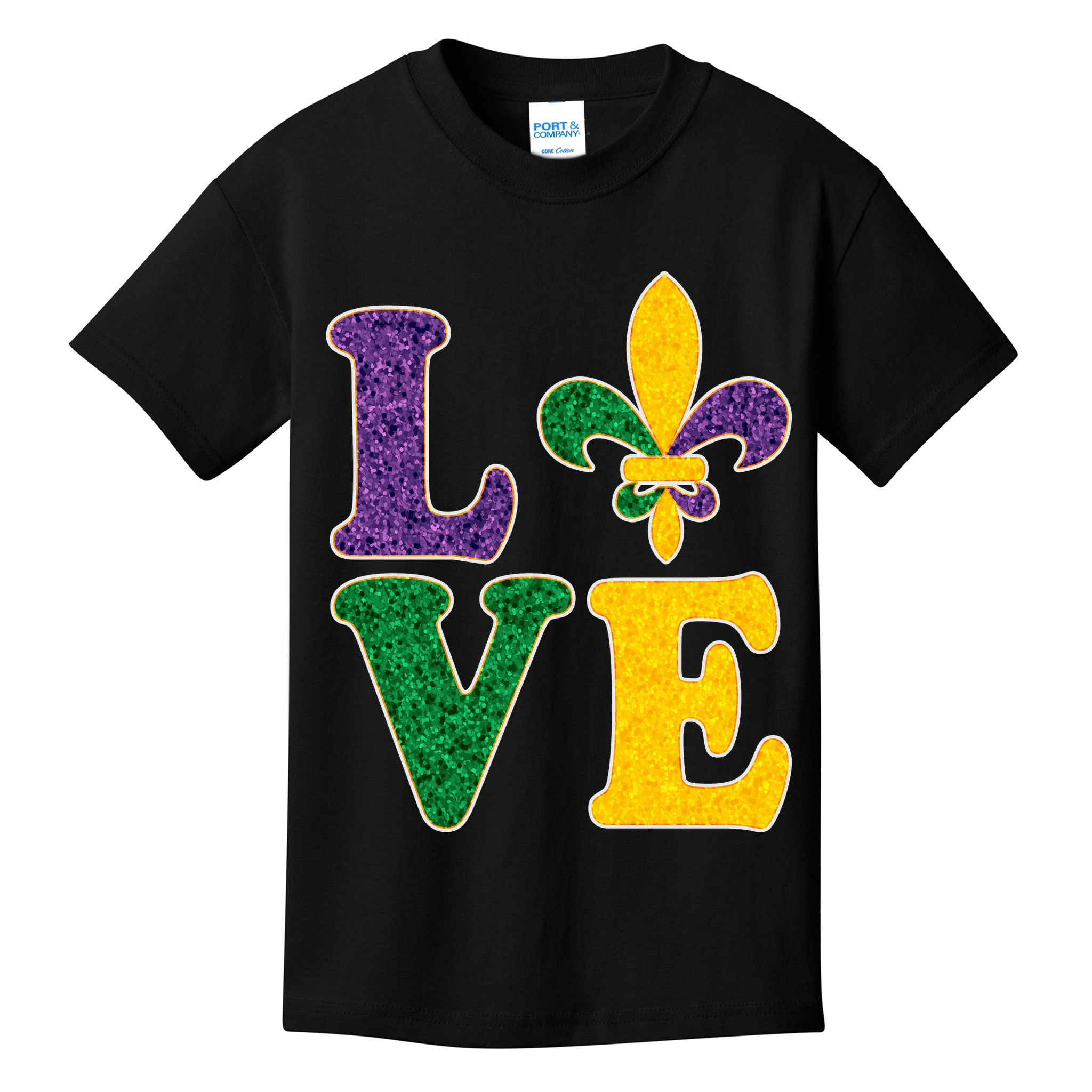 Mardi Gras Love Spade  Kids T-Shirt