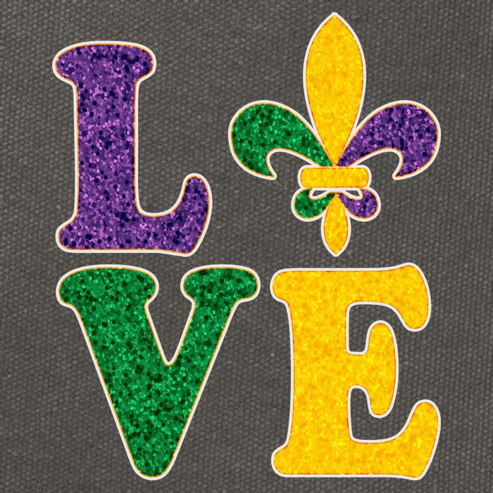 Mardi Gras Love Spade  Cotton Canvas Backpack