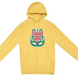 Mardi Gras Mask Premium Pullover Hoodie