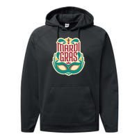 Mardi Gras Mask Performance Fleece Hoodie