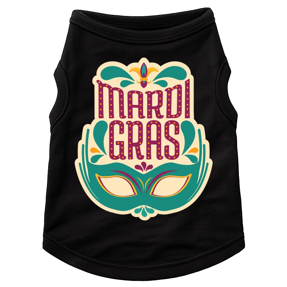 Mardi Gras Mask Doggie Tank