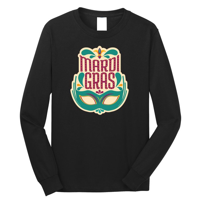 Mardi Gras Mask Long Sleeve Shirt