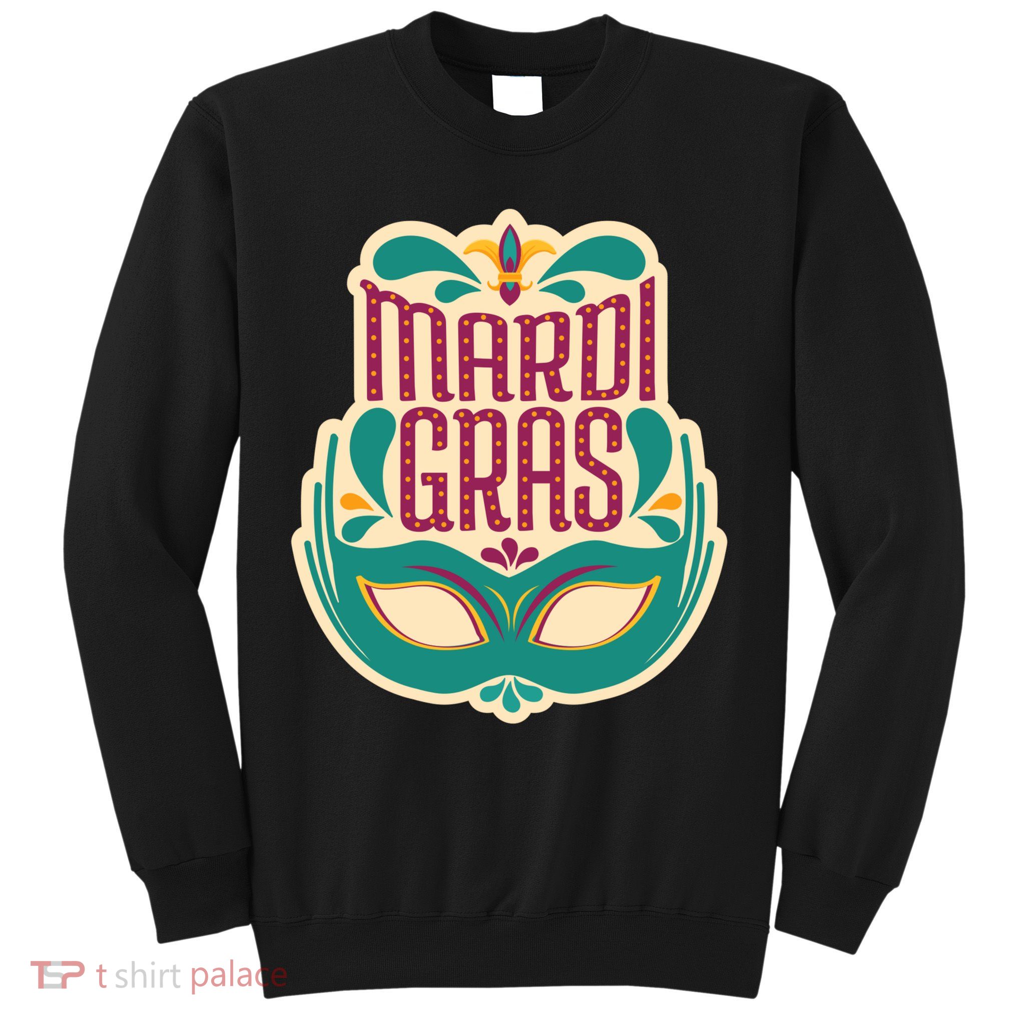Mardi Gras Mask Sweatshirt