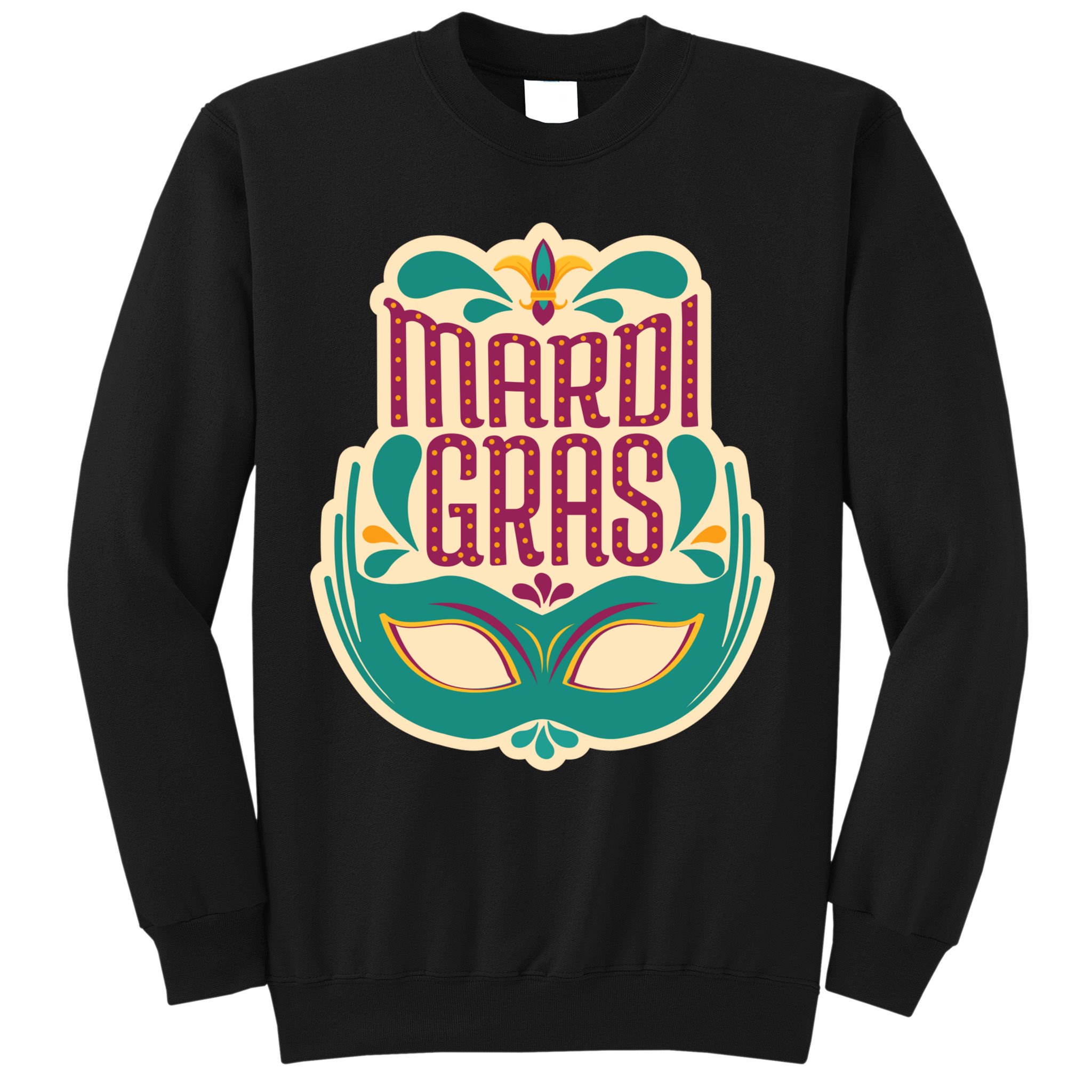 Mardi Gras Mask Sweatshirt