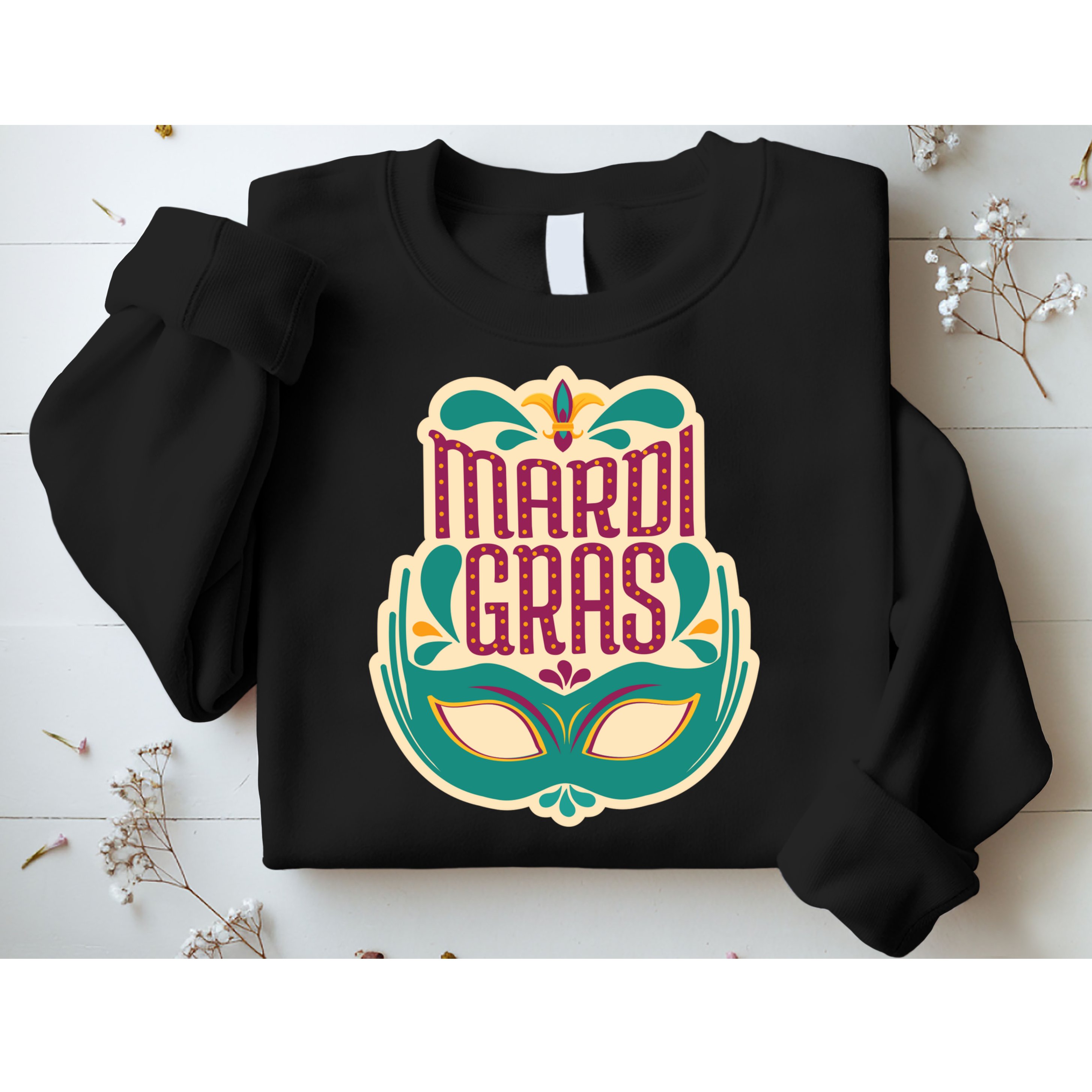 Mardi Gras Mask Sweatshirt