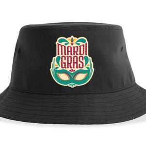 Mardi Gras Mask Sustainable Bucket Hat