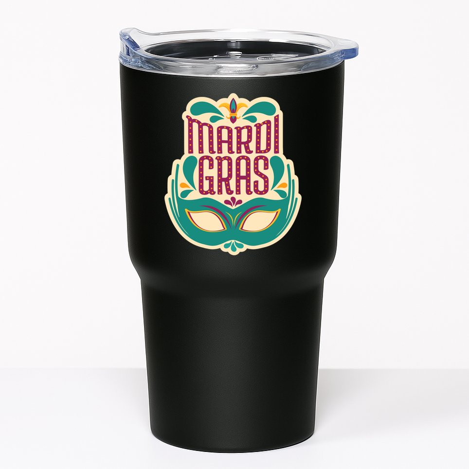 Mardi Gras Mask Tumbler