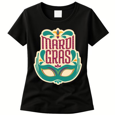 Mardi Gras Mask Womens T-Shirt