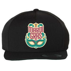 Mardi Gras Mask Wool Snapback Cap