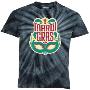 Mardi Gras Mask Kids Tie-Dye T-Shirt