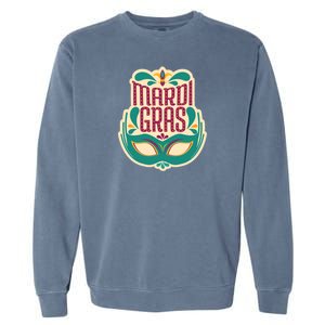 Mardi Gras Mask Garment-Dyed Sweatshirt