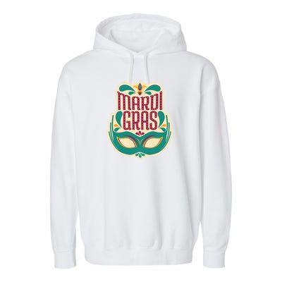 Mardi Gras Mask Garment-Dyed Fleece Hoodie