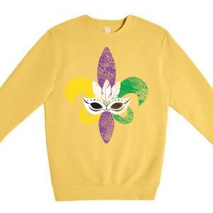 Mardi Gras Mask Spade Premium Crewneck Sweatshirt