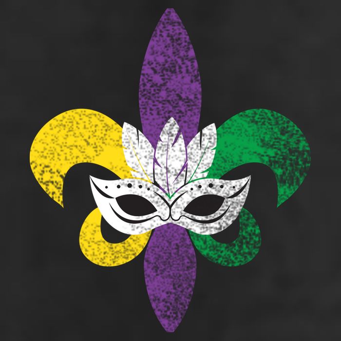 Mardi Gras Mask Spade 7 Panel Mesh Trucker Snapback Hat