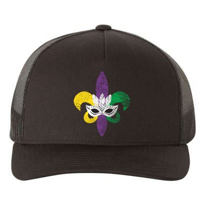 Mardi Gras Mask Spade Yupoong Adult 5-Panel Trucker Hat