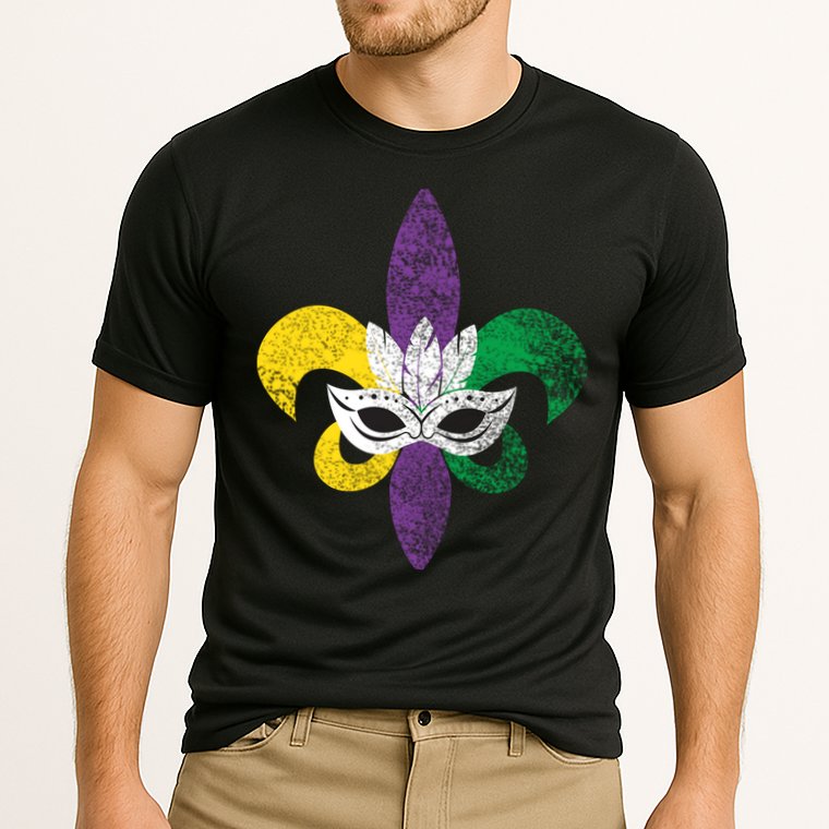 Mardi Gras Mask Spade Cooling Performance Crew T-Shirt
