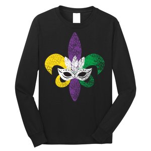 Mardi Gras Mask Spade Long Sleeve Shirt