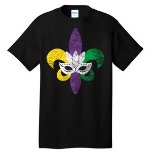 Mardi Gras Mask Spade Tall T-Shirt