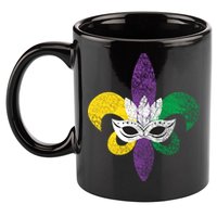 Mardi Gras Mask Spade 11oz C Handle Ceramic Mug