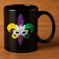 Mardi Gras Mask Spade 11oz C Handle Ceramic Mug