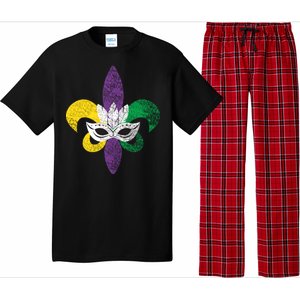 Mardi Gras Mask Spade Pajama Set