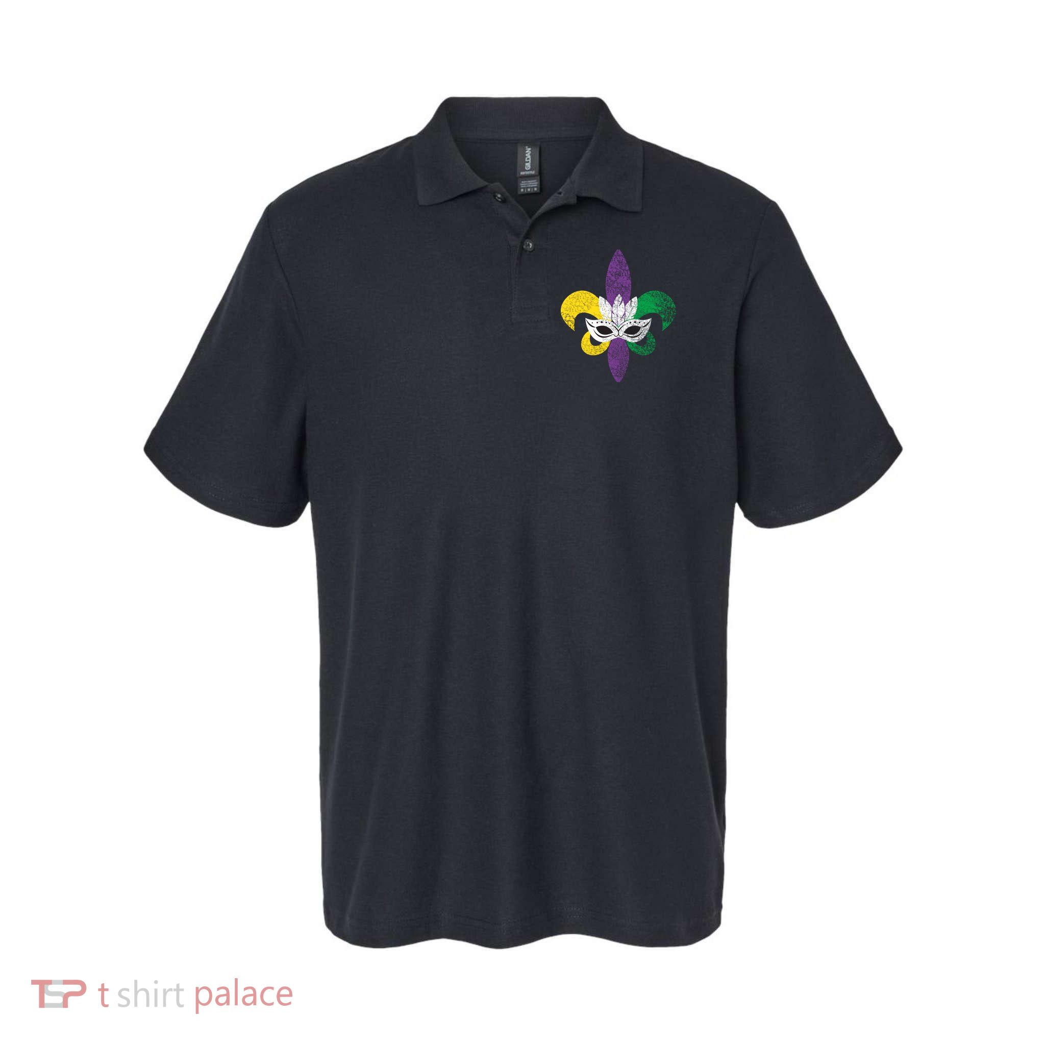 Mardi Gras Mask Spade Polo